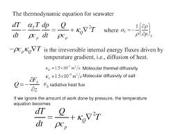 The Thermodynamic Equation For Seawater