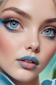 celebrity inspired blue eyes makeup