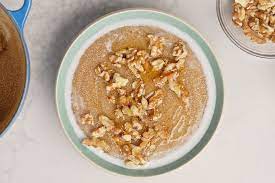 breakfast amaranth with walnuts and