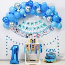 baby boy 1st birthday decorations blue