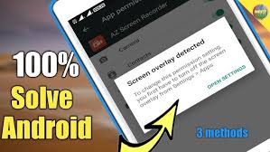 Finally i got solution for above problem of screen overlay detected by removing below code which i was using for testing memory usage in app Malayalam How To Fix Screen Overlay Dectected Problem à´• à´£ à´®à´²à´¯ à´³à´¤ à´¤ àµ½ Youtube