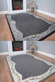 large living room rug fl bordered