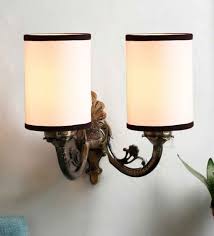 Buy Dual Antique Gold Wall Lamp With