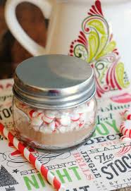 peppermint cocoa mini gift jars