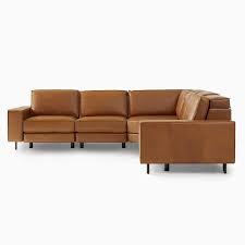 Axel Motion Leather 5 Piece Sectional