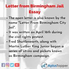 letter from birmingham jail essay