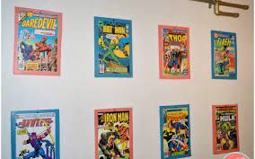Superhero Wall Art From Old Comic Books