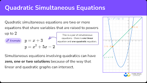 Quadratic Simultaneous Equations