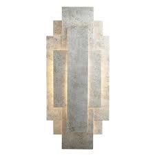 Layered Silver Leaf Modern Wall Light