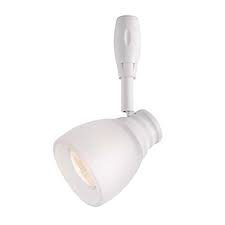 Hampton Bay White Flex Track Lighting Head With Frosted Glass Shade Track Lighting Shop