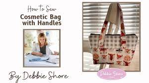how to sew a cosmetic bag with handles
