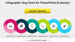 Infographic Org Chart For Powerpoint 6 Blocks