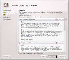 Microsoft Exchange 2007 Sp2 Installation Is Blocked On Windows Sbs