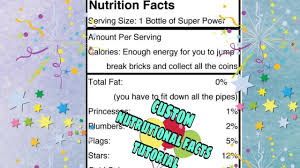 how to make a nutrition facts label on