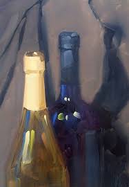 Paint Colored Glass Wine Bottles
