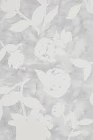 White Pattern Roses Gray Wallpaper