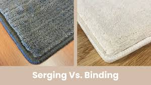 serging and binding your area rugs