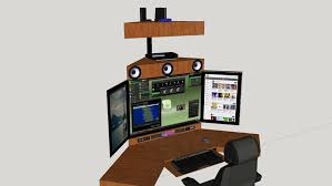 The sub is located inside the desk, surrounded in foam to isolate the sound. Floating Corner Desk With Pc Inside 3d Warehouse