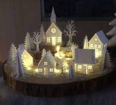 31 décorations de Noël à réaliser soi-même | Decoration noel, Deco village  de noel, Deco noel