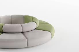 moon center banquette and circle sofa