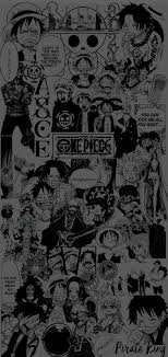 one piece anime with mangas as black