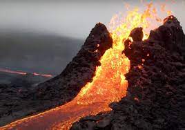 record stunning volcano eruption