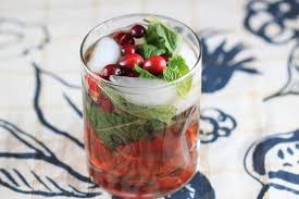 Tropical cocktail lovers fear not. Winter Mojito With Dark Rum Mint And Cranberry Dark Rum Holiday Drinks Mojito