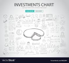 Investment Chart Concept With Doodle Design Style