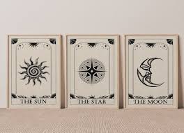 Celestial Wall Art Sun Moon Stars Print