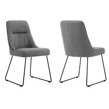 Get 5% in rewards with club o! Quartz Gray Fabric And Metal Dining Room Chairs Set Of 2 Lcqrsigr