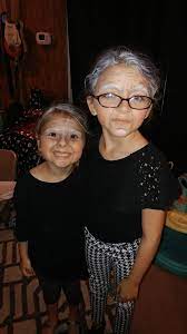 had to do old age makeup on my kids in
