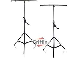 Crank Up Dj Light Stands 2 Pack Stage Lighting Truss System By Griffin Portable Speaker Tripod Heavy Duty Standing Rig Adjustable Height Trussing Holds 6 Can Lights Music Performance Equipment Newegg Com