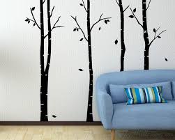 Birch Tree Wall Decal Set Of 4 Trees