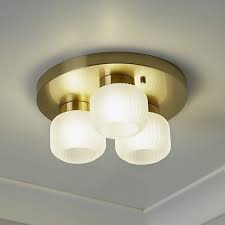 pearl frosted 3 light flush ceiling