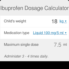 ibuprofen dosage calculator