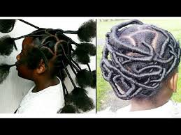 Protective hairstyles aim to limit the stress of environmental factors on natural hair. African Threading Hairstyles For Kids Using Brazilian Wool Thread Hair Youtube