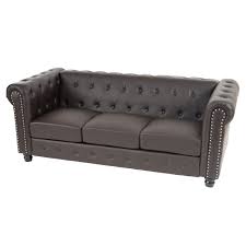 luxus 3er sofa chesterfield runde füße