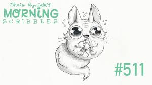 This saturday 24 of chris' morning scribbles will be available for sale. Morning Scribbles Catnip Kitty 511 Youtube