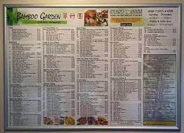 menu at new bamboo garden restaurant alloa