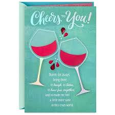 Hallmark Birthday Card Wine Glasses
