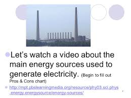1 Objective To Examine The Energy Source Use In The United