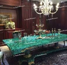 Malachite Stone Counter Table Dining