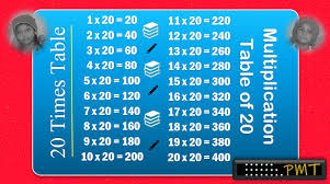 20 times multiplication table paymatrix