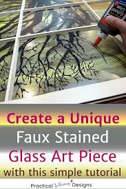 Diy Faux Stained Glass Window Art