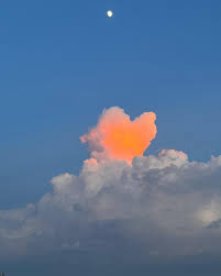 Heart cloud sunset