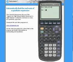 Ti 84 Plus Solve A Quadratic Equation