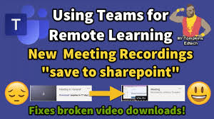 new teams meeting recording save to
