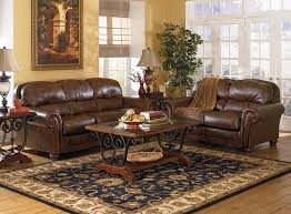 durablend hazzalnut leather sofa set
