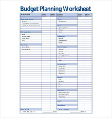 Budget Plan Sheet Under Fontanacountryinn Com