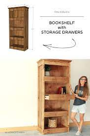 diy bookshelf with hidden storage